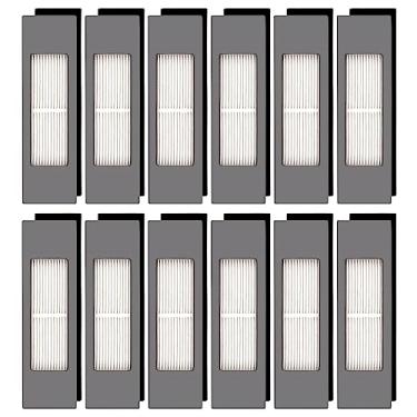 Imagem de (12 peças) Filtro HEPA N10 para ECOVACS DEEBOT OZMO N10, N10 Plus, 920, 950, T8 AIVI Max, T9, T5, N5, N7, N8+, N8 Pro Plus, DX55, DX93, DJ65 Kit de acessórios de filtros de aspirador de pó robô