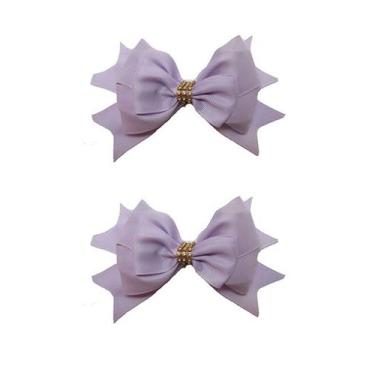 Imagem de Laço  De Luxo Para Cabelo Adulto Elegante 2 UNIDADES - POP, Lilás