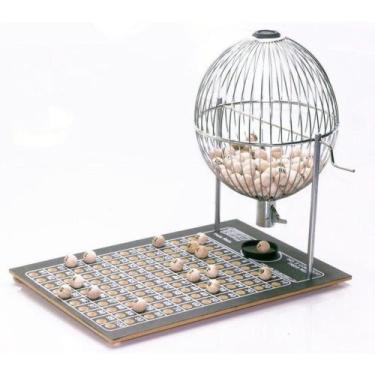 Imagem de Jogo de Bingo Globo Nº2 Madeira Vispora Profissional Numerado 1 a 100 