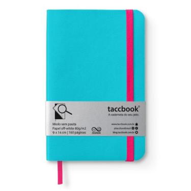 Imagem de Caderneta Sem pauta taccbook Azul turquesa 9x14 Flex