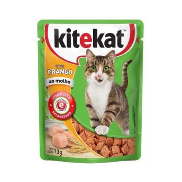 Imagem de Ração Kitekat Frango Adulto 70g - Embalagem com 24 Unidades - Whiskas