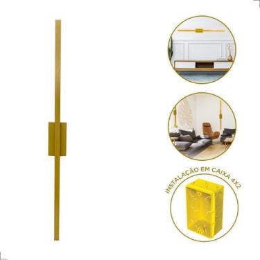 Imagem de Arandela Parede Style 1 Metro Dourado Luz Indireta Led 2700K - Barão I