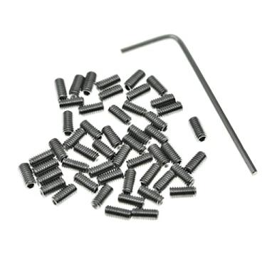 Imagem de Dopro Parafusos de ajuste de altura de ponte de guitarra inoxidável M3 x 6 mm métrica 100 peças para FD Stratocaster/Telecaster