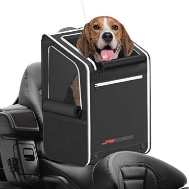 Imagem de JFG RACING Transportadora para Animais de Estimação para Motocicleta, Bolsas para Cães/Gatos de 20 Libras, Mochila Portátil Dobrável para Cães para Street Glide Road King Goldwing Gl1800 Atv Adv com A