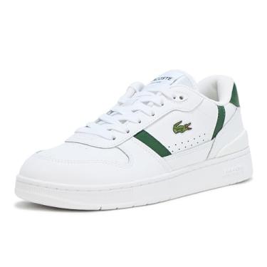Imagem de Lacoste Tênis feminino T-Clip Set, Branco/Verde escuro, 38