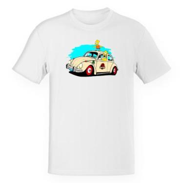Imagem de Camiseta Unissex Bart e Hommer no fusca do Jurassic Park - Alearts, EG