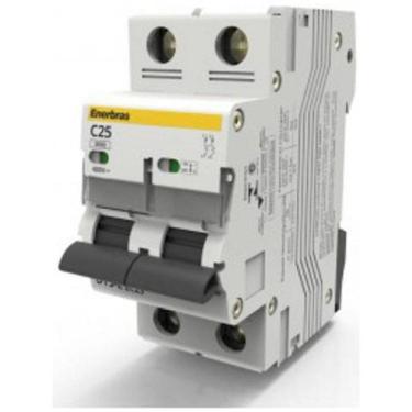 Imagem de Disjuntor Bipolar Curva C 25A Din - Enerbras - Dt3-E2C25