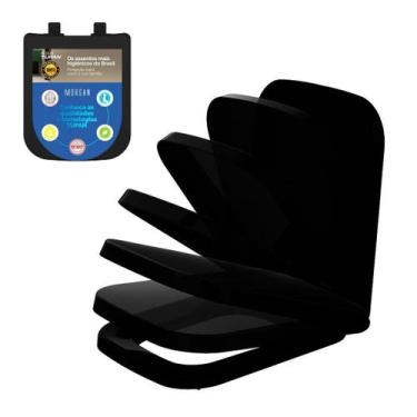 Imagem de Assento icasa misti sensea lyon preto matte soft close pp - Tupan