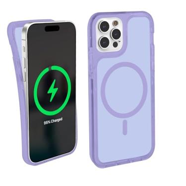 Imagem de iHome Capa de silicone Velo para iPhone 15 Pro, compatível com MagSafe, proteção contra quedas de 3 metros, proteção de câmera elevada, aderência superior