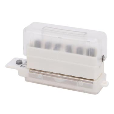 Imagem de Perfurador de Papel Com 6 Furos, Mini Máquina Perfuradora de Folhas Soltas Com Lixeira Independente, Construção Em ABS para A4, B5, A5, Mini Perfurador Portátil para Escritório,