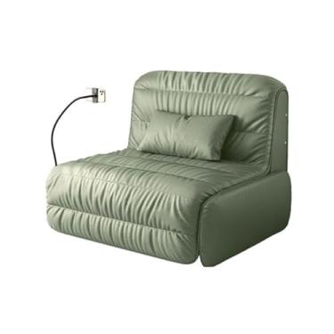Imagem de Sofá-cama - Sofá-cama de cadeira para adultos solteiro, sofá dobrável conversível para sala de estar quarto cadeira com estrutura de metal resistente e funções de controle remoto, sofá-cama
