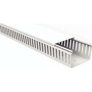Imagem de Canaleta Para Painel Tramontina Semiaberta Branca 80x50x2000mm Tramont