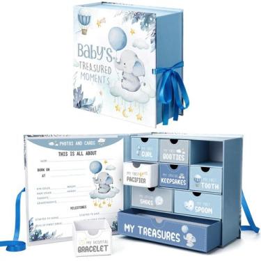 Imagem de Caixa de Lembranças para Bebê Beeveer - Organizador de Memórias com Te