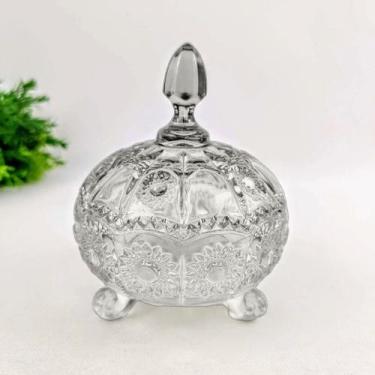 Imagem de Bomboniere Potiche de Vidro Transparente com Tampa  Elegância e Sofist