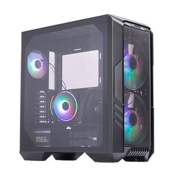 Imagem de Cooler Master HAF 500 Pro Capa para jogos ATX de torre média de alto fluxo de ar | Power|Térmico, Cooler de CPU Hyper 212 Halo, fonte de alimentação MWE 650W dourada, ventiladores duplos 200 mm aRGB