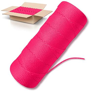 Imagem de ACE Supply Linha De Corda Pink Mason Line - Pacote Com 84 Rolos - Corda De Nylon Trançada Nº 18 - Comprimento De 500 Pés Por Rolo - Fio De Nylon Para Ferramentas De Jardinagem Ou Alvenaria - Corda D