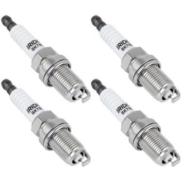 Imagem de SCITOO Velas de ignição Iridium Platinum para Volkswagen Jetta, Passat, Golf, Golf R, Tiguan, Beetle, CC, Eos, GTI e Audi A4, A4 Quattro, Q5, A5, A5 Quattro, A6, A3, Q3, TT, 2.0L BKR7EIX 4 peças