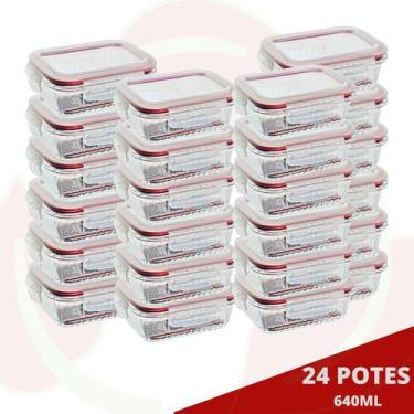 Imagem de Pote Canelado Vidro 640ml Marmita Fit Resistente 24 Unidades - Belo Vi