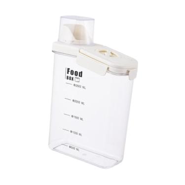 Imagem de Bothyi Barril de grão de contêiner de armazenamento de arroz limpo com grande bico 2.8L Distribuidor de alimentos multiuso para cereais de aveia de farinha