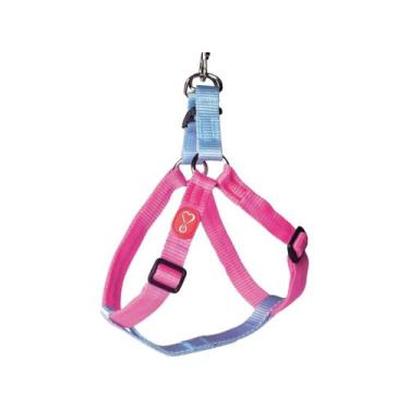 Imagem de Conjunto Peitoral Walking Rosa Nylon Grande para Cães - PET STAR