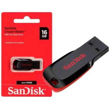 Imagem de Pendrive Sandisk Cruzer Blade 16gb Usb 2.0 Sdcz50-016g-b35