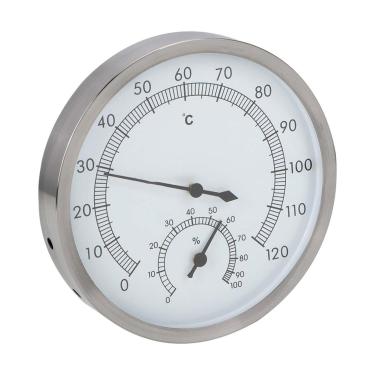 Imagem de Termo-higrômetro Interno, Termômetro de Sala de Sauna de Aço Inoxidável, Escala Fina de Temperatura de Controle Rigoroso para Sala de Sauna, Sala de Vapor para Sala de Sauna