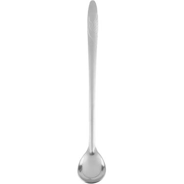 Imagem de Colheres de chá de aço inoxidável alça longa colher de chá gelado café bebida fria suco de frutas colheres de mistura de colher de gelo longo