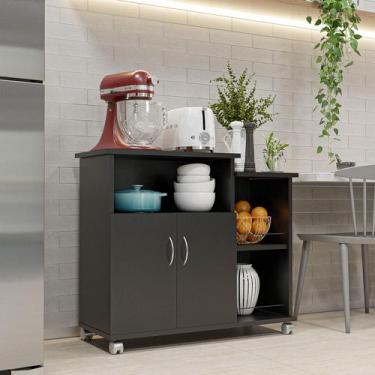 Imagem de Fruteira de Chão com Rodizios Tampo Reforçado para MIcroondas Cantinho