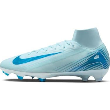 Imagem de Nike Chuteiras de futebol Mercurial Superfly 10 Elite FG de cano alto (FQ1454-400, azul glaciar/órbita azul) tamanho 12
