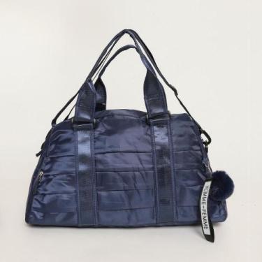 Imagem de Bolsa Sacola Transversal Grande Viagem Mão Mala Academia - BAUARTE, Az