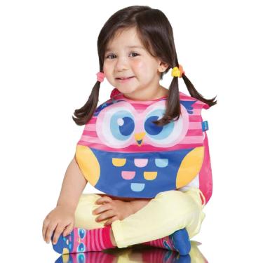 Imagem de Kit Babador + Meia Bebê Corujinha Pink Puket