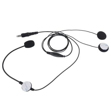 Imagem de Pdflie Kit de rádio para capacete Walkie Talkie, fone de ouvido com microfone boom 7.0, plugue de 7,1 mm para Imsa (fiação civil, com fio, preto)