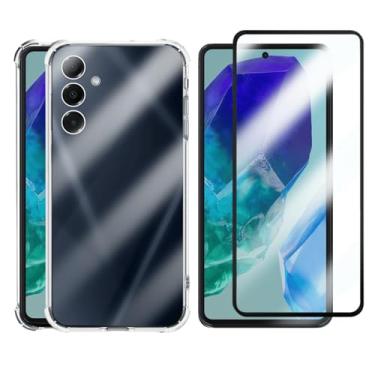 Imagem de Kit Capa Anti Impacto e Película De Vidro 3D 9D Para Samsung Galaxy M55