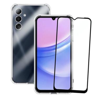 Imagem de Kit Capinha Capa Antiqueda Compatível com Samsung Galaxy A15 + Película de Vidro 3D