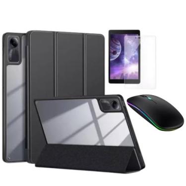 Imagem de Kit Case Capa Smart Acrilico Para Xiaomi Redmi 11 +Pelicula+Mouse Rgb 
