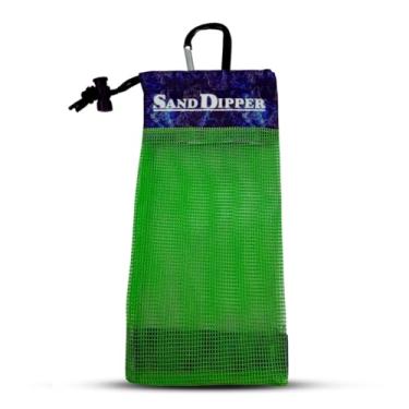 Imagem de Sand Dipper Bolsa de praia skinny Shell Collecting – mosquetão com clipe para mastro, cinto de cintura, mochila, Verde, Original