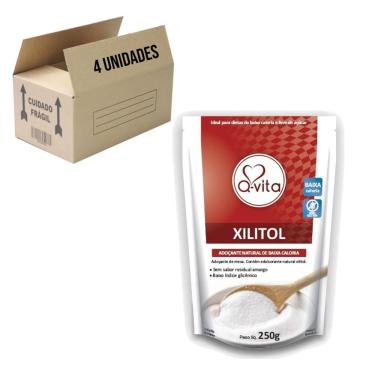 Imagem de Xilitol Q-Vita 250G Kit 4 Unidades