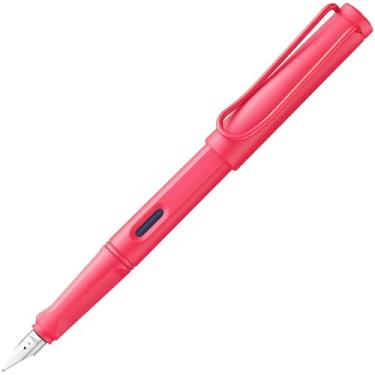 Imagem de LAMY Pôr do sol safári - Caneta-tinteiro com aderência ergonômica e ponta de aço polido no tamanho F - ideal para qualquer escrita e caligrafia - incluindo cartucho azul LAMY T 10 - Destro