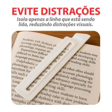 Imagem de Régua de Leitura Educacional Auxilia Concentração e Foco Dislexia - De