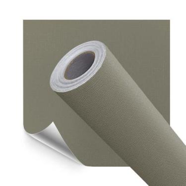 Imagem de Papel de Parede Adesivo Lavavel Texturizado Linho Cinza Claro - Open S