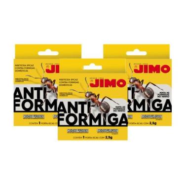 Imagem de Kit 3 Jimo Anti Formiga Porta Iscas 2,5g Mata Formigas De Forma Rápida