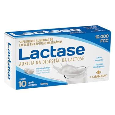Imagem de Lactase 10.000 FFC (10 Cápsulas) - É uma enzima que quebra a molécula de lactose (açucar presente no leite e derivados) em glicose e galactose