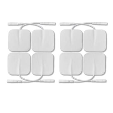Imagem de 8 Eletrodos para Fisioterapia Eletroestimulador 2mm tamanho 5x5cm