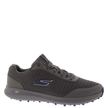 Imagem de Skechers Tênis masculino Max Fairway 3 Arch Fit Spikeless Golf, Carvão/Azul-marinho, 12