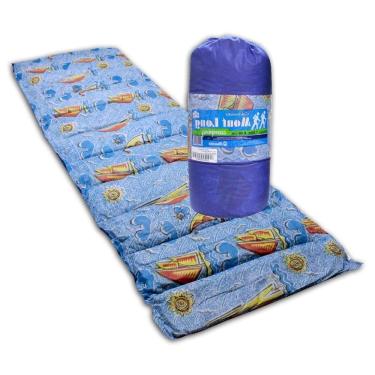Imagem de Colchonete Saco Dormir Mont Long Campo Praia Azul Solteiro