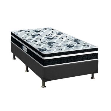 Imagem de Conjunto Box Solteiro: Colchão Anatômico Probel D28 Advanced Tech1000 Plus + Base CRC Suede Gray (88x188)