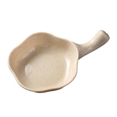 Imagem de 6 peças - Palha doméstica cor sólida alça criativa panela quente tempero prato arroz