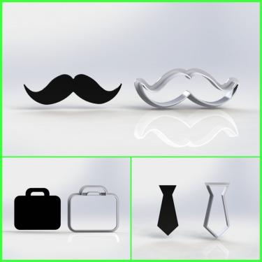 Imagem de Cortador Dia Dos Pais - 3 Modelos Mod 4 Tamanho 5 Cm