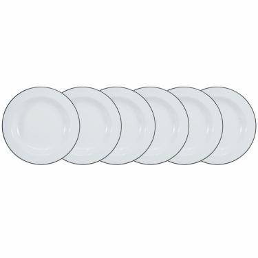 Imagem de Conjunto De Pratos Fundos 06 Peças Itamaraty Prata Schmidt