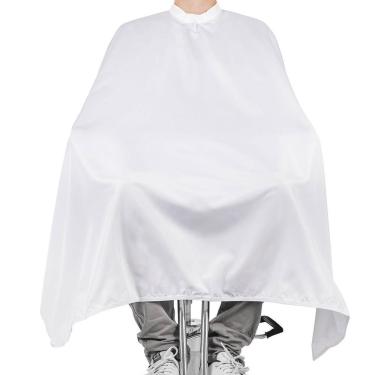 Imagem de Capa De Corte Barbeiro E Cabeleireiro De Microfibra 1,50 Metros Branca